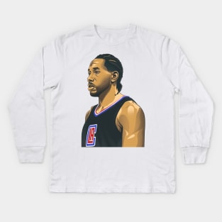 Kawhi Leonard Vector Tees Kids Long Sleeve T-Shirt